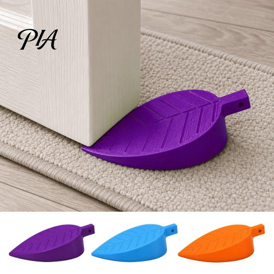 Door Stop Wedge Leaf Shaped Stopper Wedge, Non-Slip Wind?Resistant Stop, Easy Storage Holder Silent Anti?Collision Jam for Home Office Decor Anti