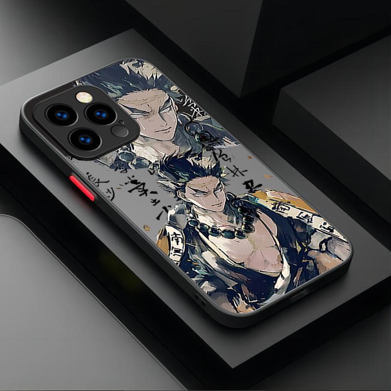 Anime D-Demon Slayer For iPhone 16 15 Promax Phone Case for Iphone 13 Case Silicone Matte Cover Shockproof Protective Soft Cover