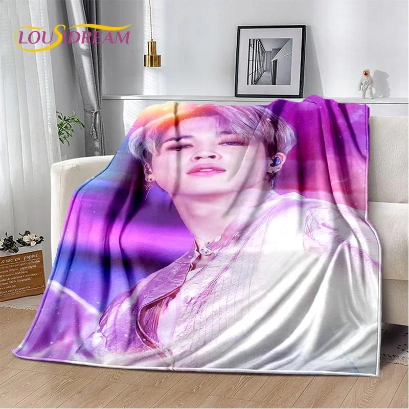 3D Kpop Jeon Jung Kook Jk JIMIN Star Blanket,Soft Throw Blanket for Home Bedroom Bed Sofa Picnic Travel Office Cover Child Gift