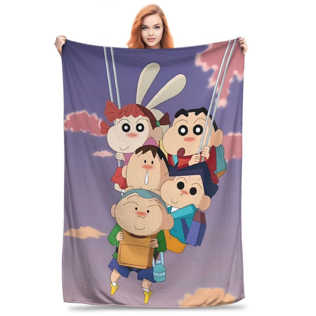 Crayon Shin-chans Cartoon Anime Print Blanket For Men Women Cozy Soft  Throw Blankets for Sofa 50x60 Inches Multi-size