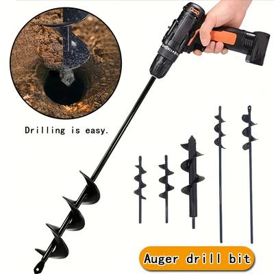 Ground Drill Bit - Detachable Spiral Rod - Garden Vegetable Loosening, Soil Planting, Seedling Transplanting Tools