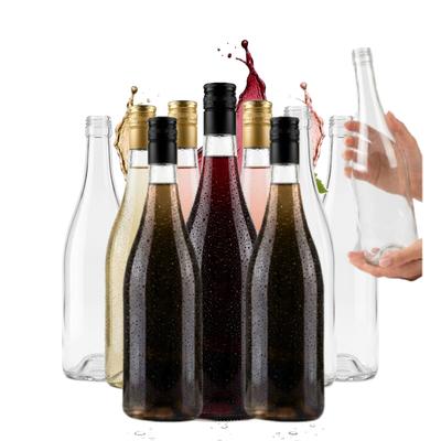 10x Wine Bottle 1l CLEAR Wine Bottles White Rose Red 1000ml