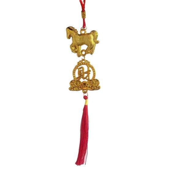 Chinese New Year Decorations 2026 Year of Horse Lucky Feng Shui Charm Zodiac Horse Hanging Tassel Pendant for Fortune Wealth Success Home Car Bonsai