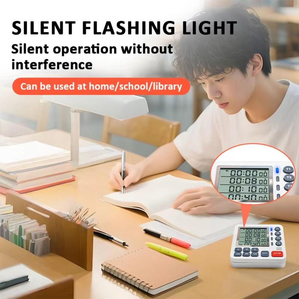 Stummschaltbar 4 Kanäle Timer 4 Lautstärkepegel Küchenwecker Digitale Kanäle Uhr Kochen