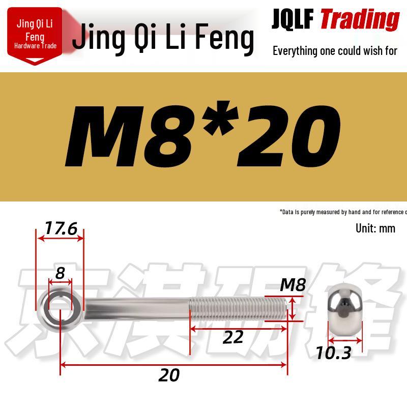 Stainless Steel GB798 Eye Bolt, Full Series M5-M16