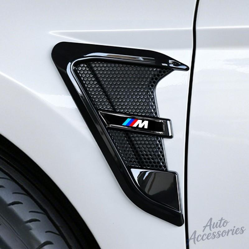 2Pcs Car Shark Gills Sticker Side Fender Vent Modified Hood Air Outlet Sticker For BMW M X1 X2 X3 X4 X5 X6 3 5 M2 M3 M4 M5 M6 M7 FY3