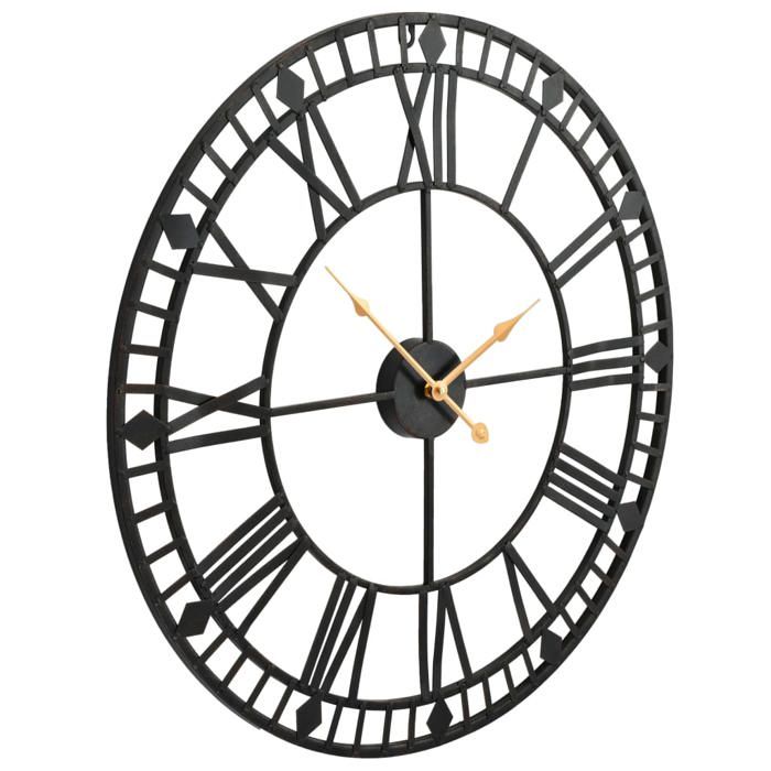 VidaXL Vintage Wall Clock Quartz Movement Metal Living Room Pendulum Clock 50645