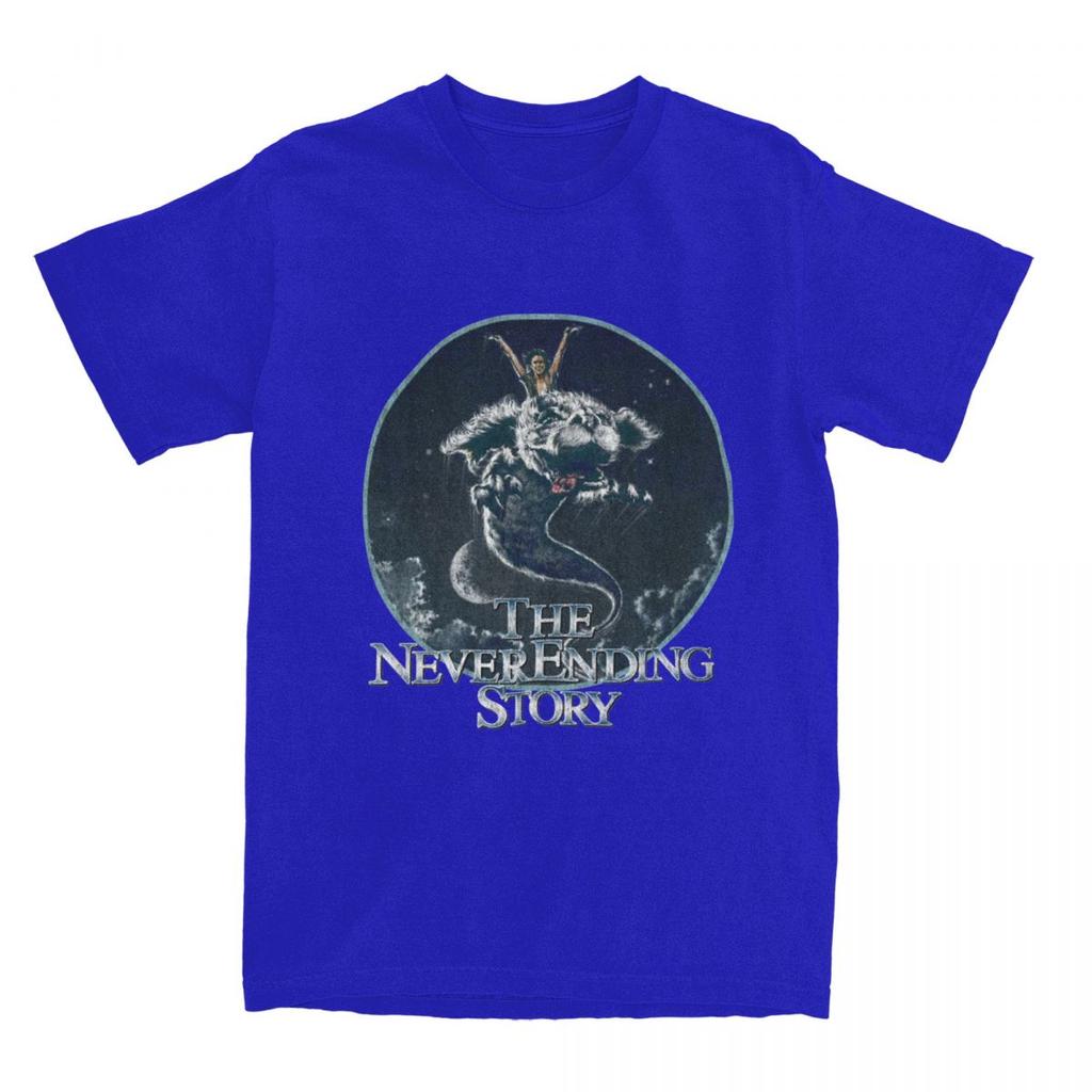 Men TShirt The Neverending Story TShirts Fashion Falkor Beach Tee Shirt Y2K Fun Printed Cotton Clothes Plus Size 6XL