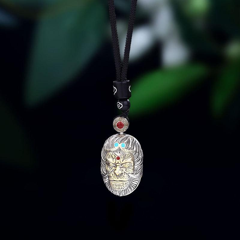 Necklace Sun Wukong S Retro Trendy Men and Women Fighting Victory Buddha Pendant