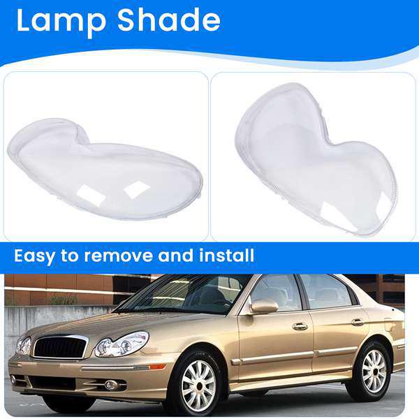 1 Pair Clear PC Car Headlight Covers for Hyundai (Front Left & Right)