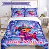 3PC Custom Name Winter Forest Friends Bedding Set Duvet Cover Closure Includes 1 Duvet Cover & 2 Pillowcases for Bedroom