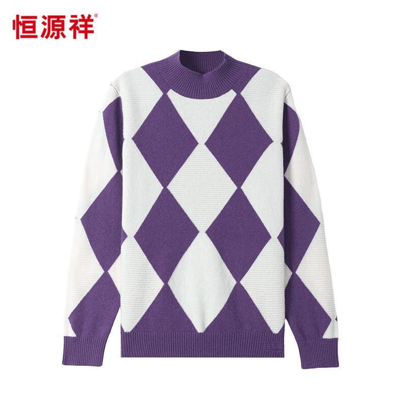 Hengyuanxiang Women's 100% Wool Mock Neck Sweater