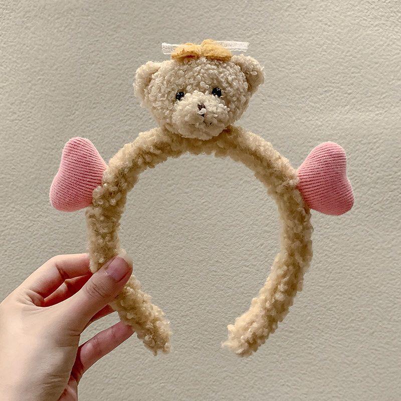 Cartoon Plush Headband: Cute Hair Accessory for Women & Kids, Perfect for Face Washing