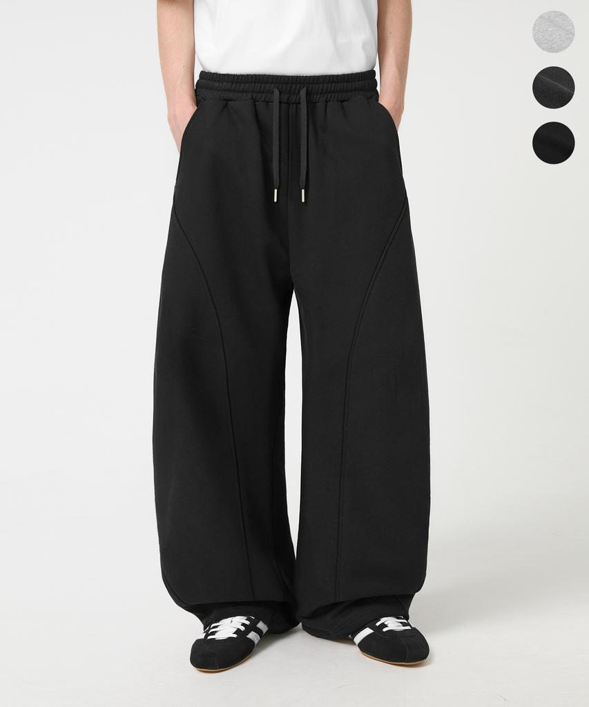 TRILLION (Summer Fabric) Curved Cut Sweatpants_3Color (B Type)
