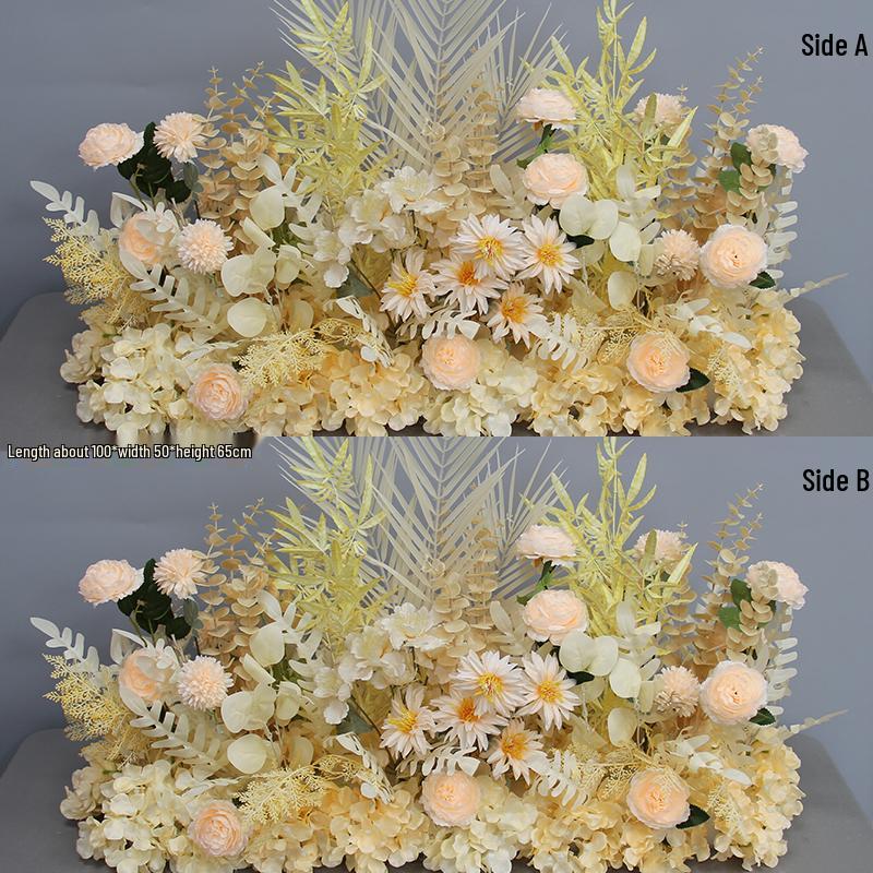 Wedding Aisle Blue Artificial Flower Row Decoration