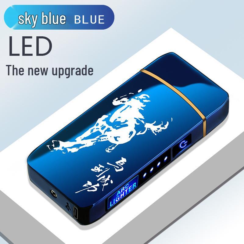 High-End USB Rechargeable Electronic Windproof Pulse Arc Lighter with Fingerprint Touch
