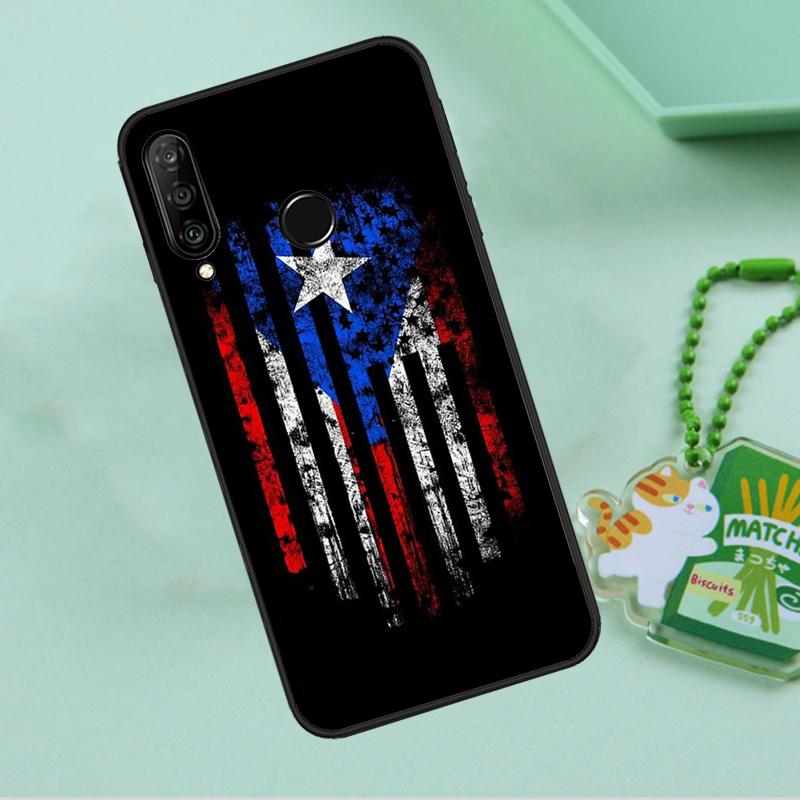 Puerto Rican Flag For Huawei Nova Y90 Y70 Y60 Y61 Y91 Y72 9 10 SE 12i 12s 11i 5T P60 Pro P20 P30 P40 Lite Case