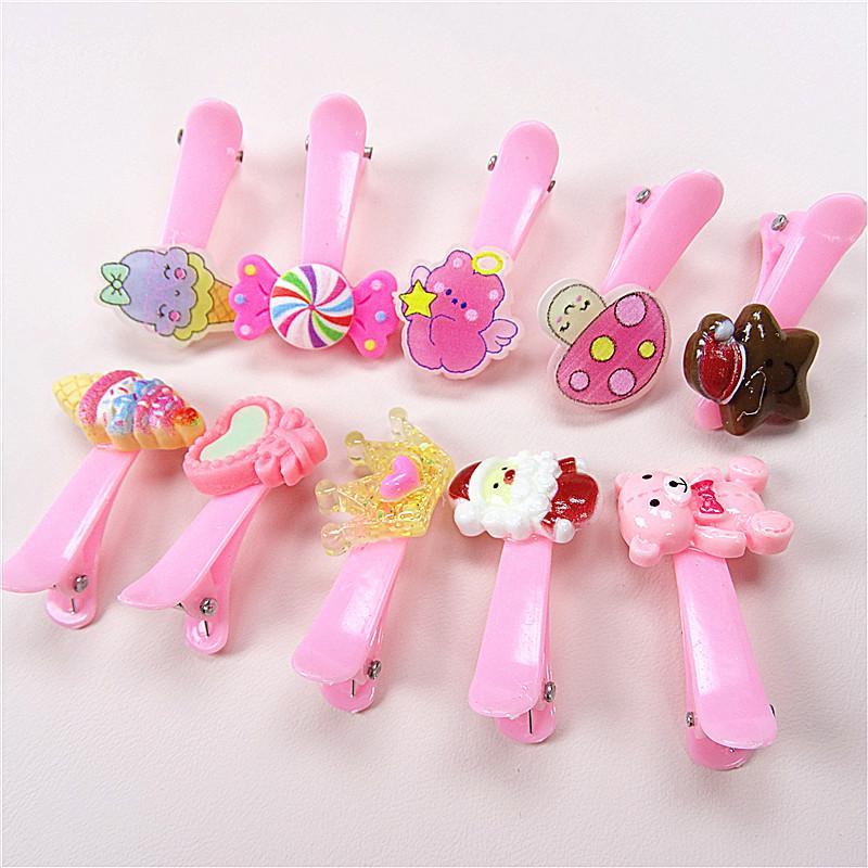 Cute Cartoon Pink Hair Clips for Girls - Children s Kindergarten Hair Accessories