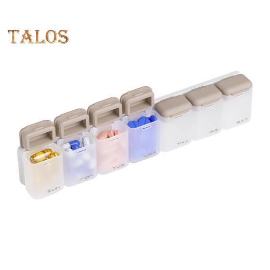 Weekly Pill Organizer with Magnet 7-Day 1 Time Daily Reminder Medicine Dispenser Portable Pill Container Holder Large Capacity Medicine Box