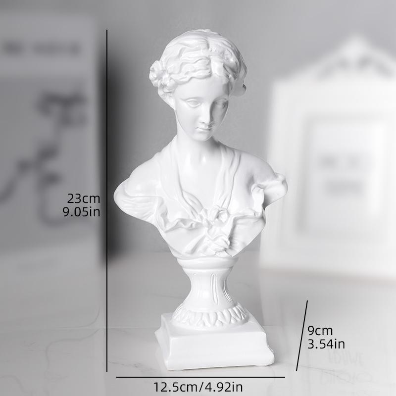 Greek Style Bust Statues for Sketching, Home Decorations for Bedroom, Living Room, and Study Desk