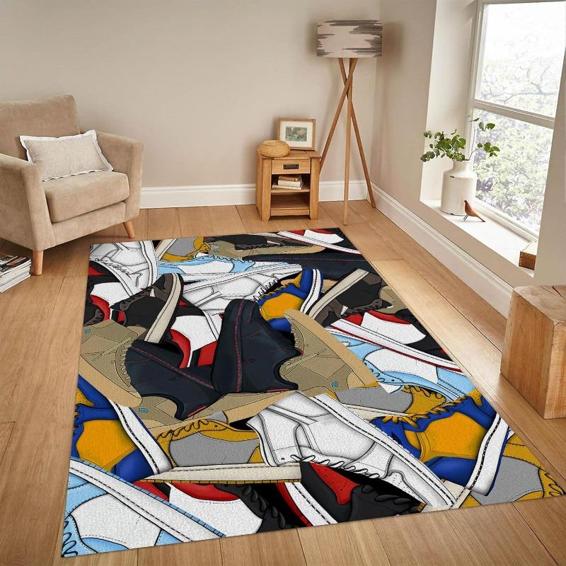 Tenisky Oblastní koberec Cool Basketbalové boty Koberec Sportovní boty Podložka na podlahu Koberec Obývací pokoj Herna Ložnice Kolej Vstup Dekorativní