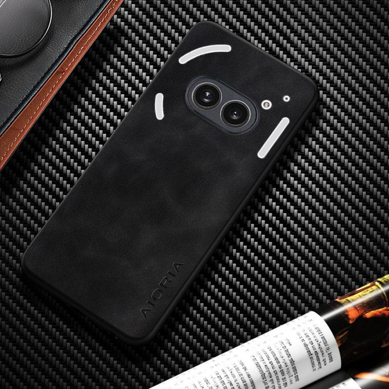 

Чехол для телефона Nothing Phone 2A 2 1, шелковистый, устойчивый к отпечаткам пальцев, прочный кожаный чехол для телефона Nothing Phone 2a, чехол Funda Capa Nothing Phone 2 темно серый