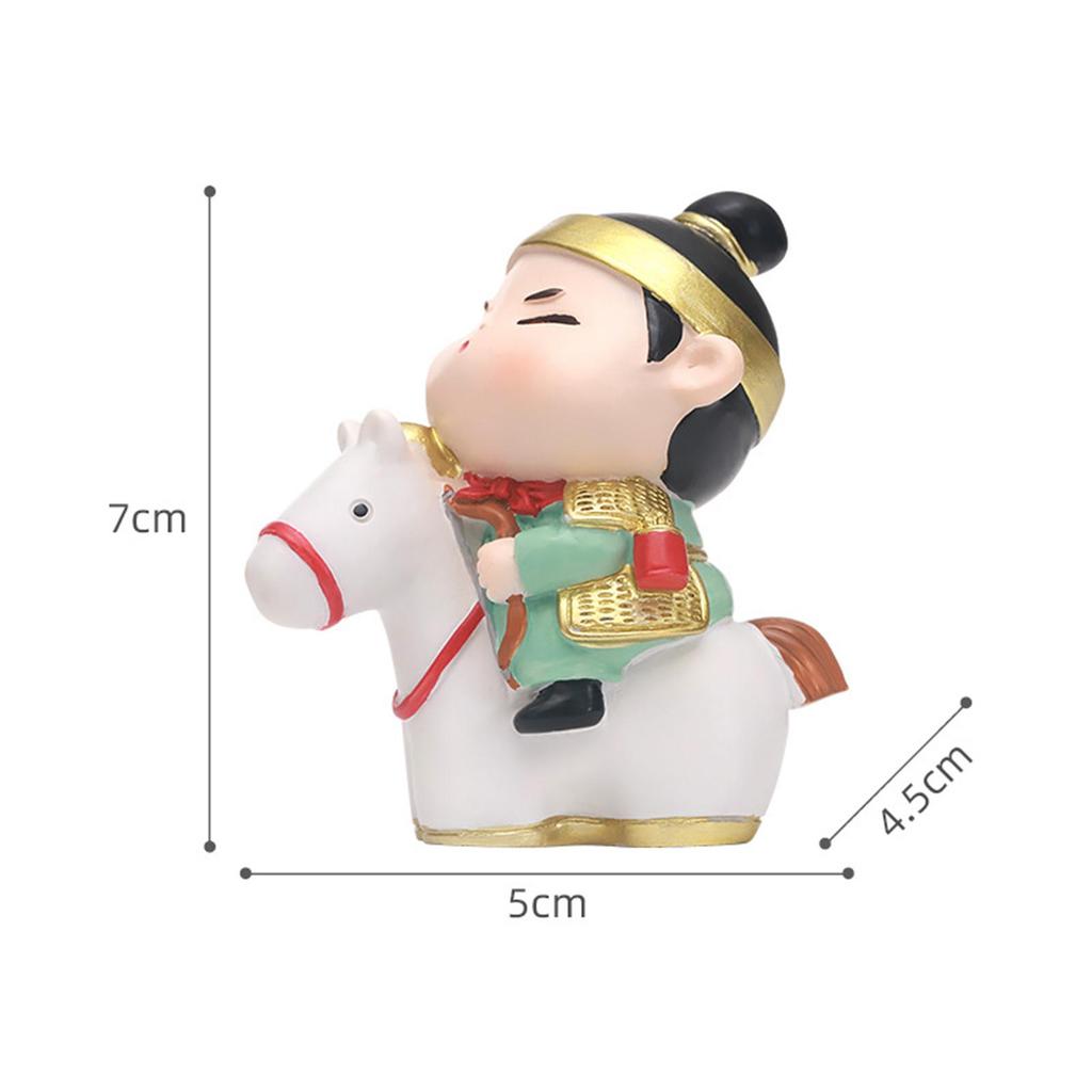 Car Dashboard Decoration Resin Miniature Figurine Chinese Mythical Figure for Entrance Cabinet Home Bedroom Desk Centerpiece
