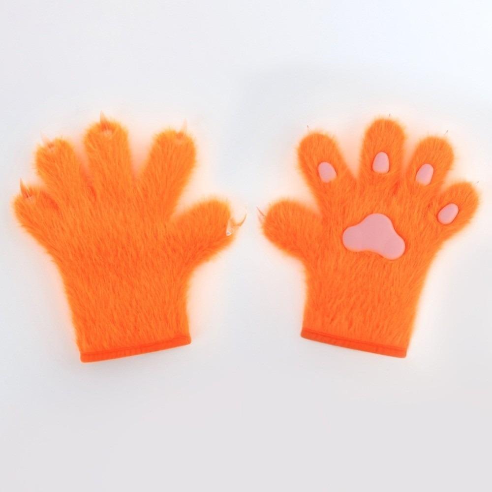 Thicken Plush Cat Paw Gloves Cartoon Puppy Claw Mittens Fashion Cosplay Costume Gloves  Gifts