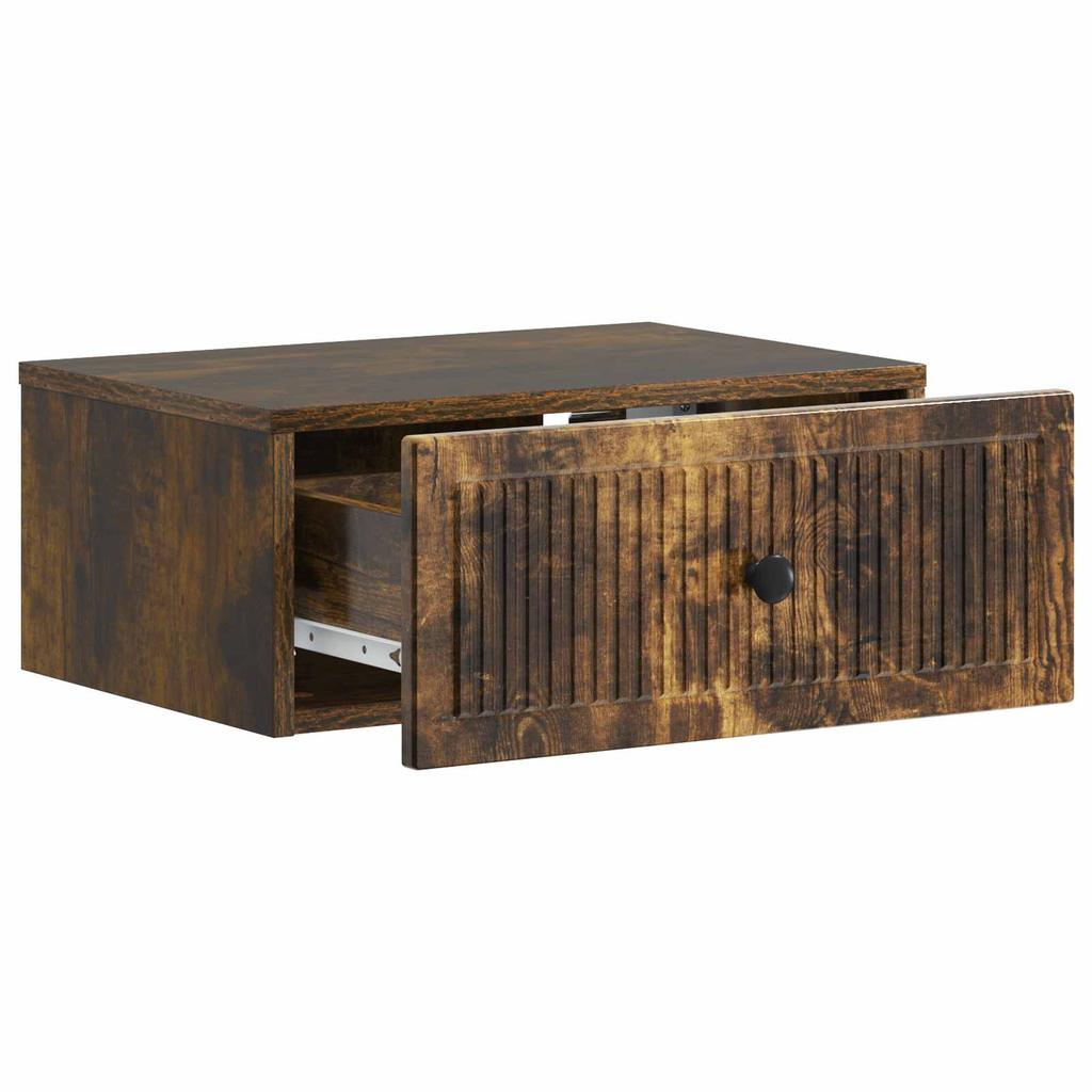 Nightstand Smoked Oak 49 x 34.5 x 20 cm Engineered Wood