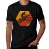 Vintage Motocross T Shirt Retro Dirt Bike Silhouette Gift TShirt Basic Short Sleeve Cotton Blend TShirt