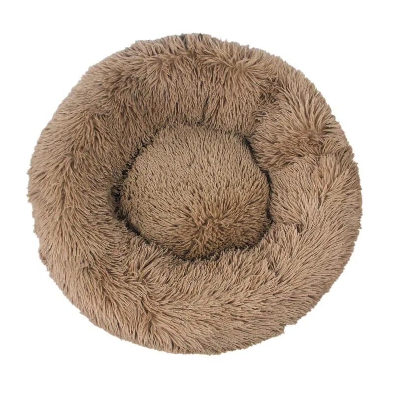 Fluffy Dog Bed Puppy Donut Mat for Cat Indoor Cats Anti-Slip Machine Washable Small Medium Multiple Sizes Colors Calming Pet Bed