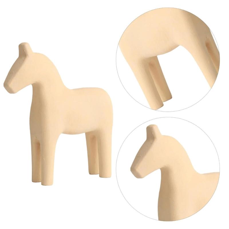 Stylish Swedish Dala Horse Figurine Art Piece Animal Statue for Bookshelves Desk Shelf Minimalist Room Aesthetic Decors