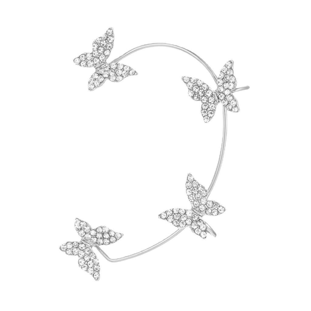 Butterfly Ear Climber Earrings Copper Alloy Sophisticated Nonpierced Jewelry