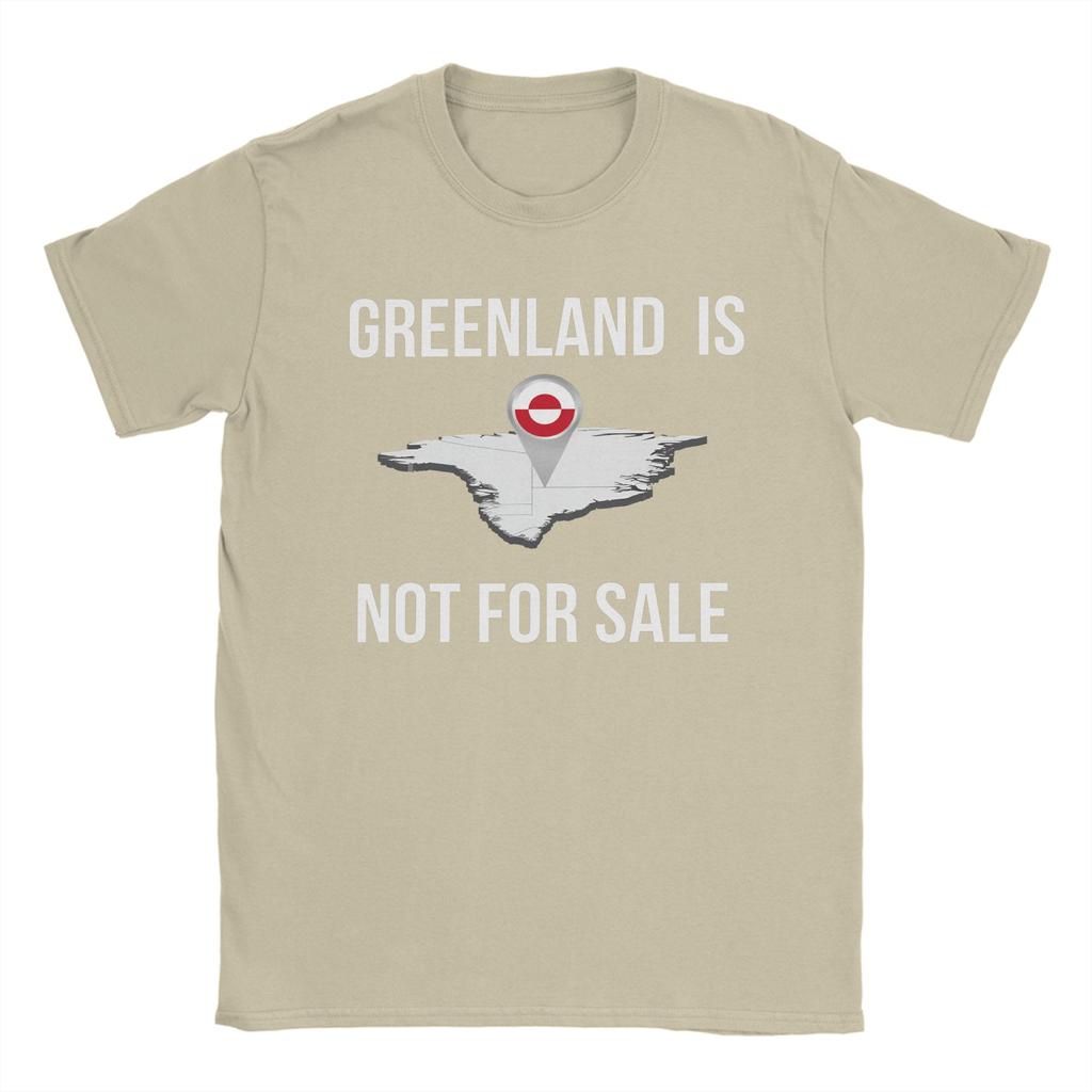 Greenland Is Not For Sale T Shirts for Unisex Cotton Casual TShirt Round Collar Tee Shirt Short Sleeve Tops Party