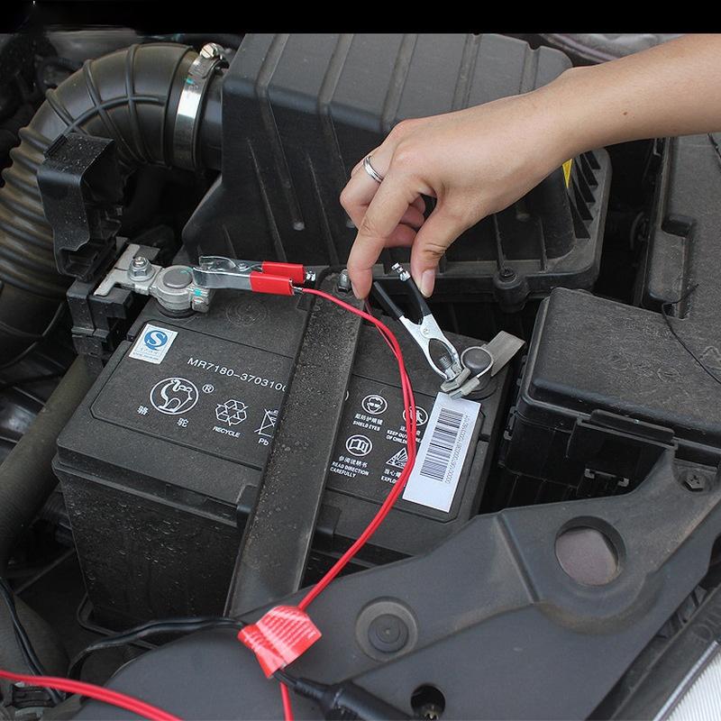 Lunghezza 150 cm Cavi con Pinze per Batteria Auto Rosso Nero Adattatore Accendisigari Pinze a Coccodrillo Isolate Accessori per Riparazione Auto per Emergenza