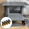 Set of 4 PVC Casters with Locking Brake Quiet & Smooth Swivels Plate Casters set Swivels Rolling Wheel for Homes Office