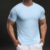 Wygodna Sportowa i Casualowa Stylizacja Modny Dopasowany Elastyczny Fitness Outdoorowy T-shirt z Krótkim Rękawem