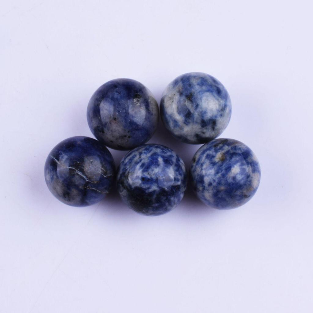 White Crystal Agate Round Ball 20mm: Non-Porous Natural Stone for DIY Fluorite Craft Ornaments