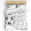 Soccer Football Game Printed Comfort Duvet Cover Pillow Case Home Textile Quilt Cover Boy Kid Teen Girl Luxury 3pcs Bedding Set