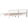 Solid Wood Bed without Mattress White 200x200 cm Pine Wood