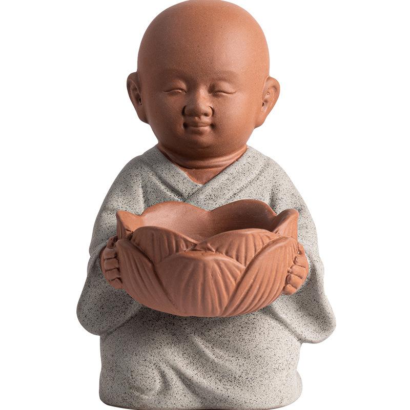 Feng Shui Keramik Kinderfigur, Lotuslampe, Kerzenständer, Kerze, Haushalts Opferkerzenständer, Buddhistisches Altar Opfer item