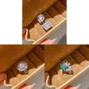 Geometric Zircon Oval Ring For Women Elegant Fashion Jewelry Gift