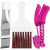 Hommtina 3 Pcs Air Conditioner Condenser Fin Comb/Cleaning Brush, Coil Cleaner Whisk Brush with Window Blinds Brush Dust Cleaner for Refrigerator