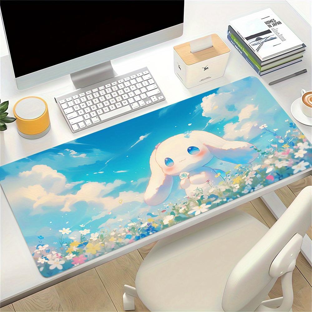 1pc Cinnamoroll Flower Field Dreamy SkyComputer Pad with Vibrant Game Machine Print, Mouse Pads for Desk0515013 30cmx60cm(11.8x23.6inch)