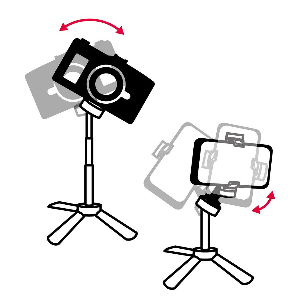 Velbon Smartphone Coleman Selfie Griffständer Smartphone Ständer mit Fernbedienung für Web Kompatibel mit iPhone Android iPhone Stativ, (CVEPSGS