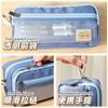 Pencil Case Large Capacity Pencil Pouch 3 Layers Zipper Pen Bag Office Stationery Organizer Simple Sturdy Transparent Pencil Bag