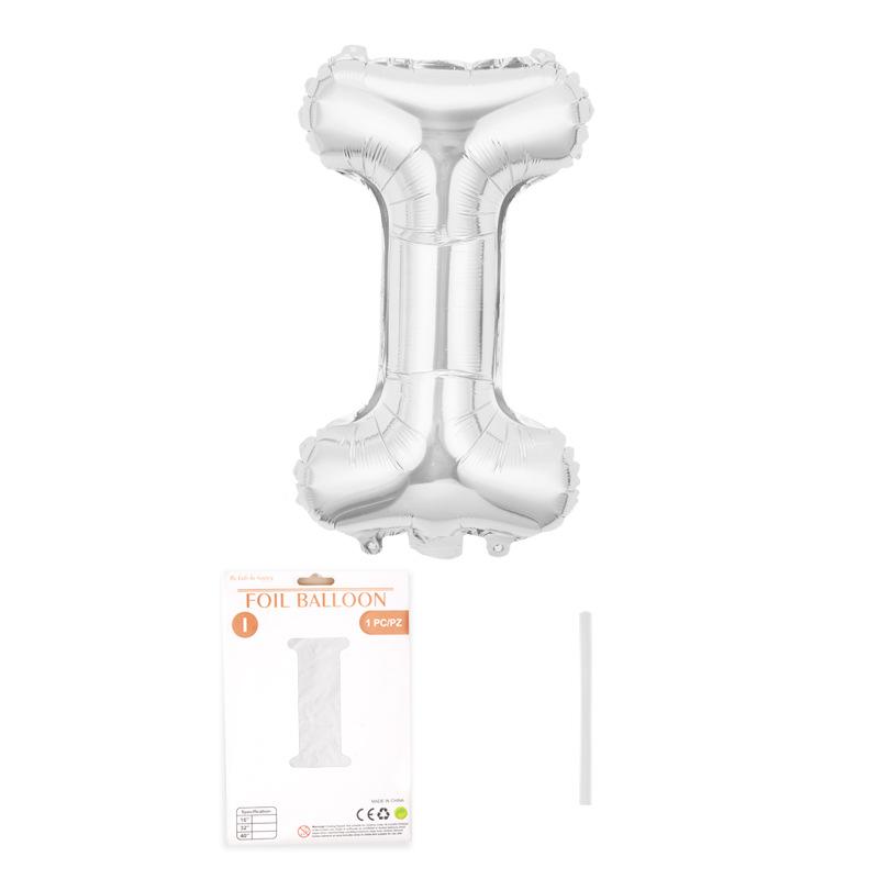 Independent Paper Card Packaging 16-Inch English Letter Aluminum Film Balloon Birthday Party Decoration Arrangement Aluminum Foil Balloon