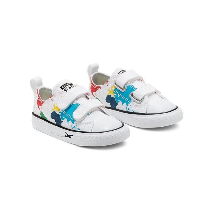 Converse All Star 2V Canvas Casual Versatile Low Top Walking Shoes Baby sneaker White 768457C