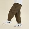 Boys' Fashion Washed Cargo Carrot Pants with Big Pockets