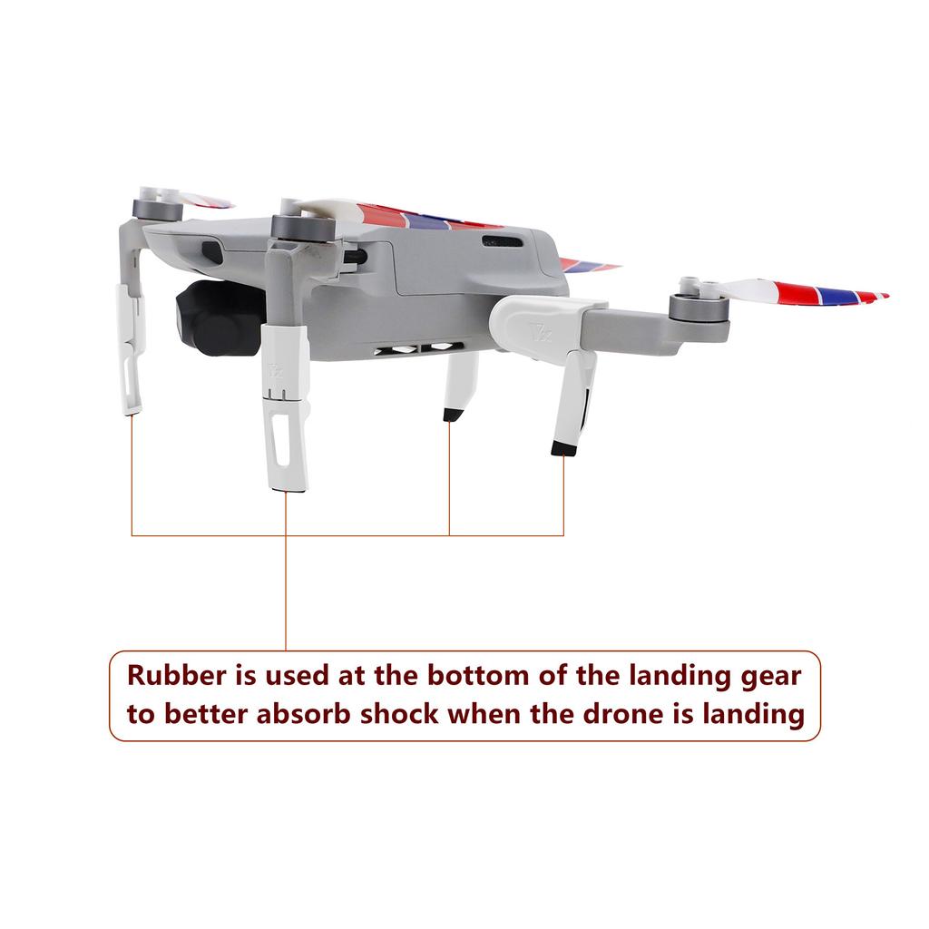 For  Mavic Mini 2 Foldable Heightening  Absorption Landing Gear Legs